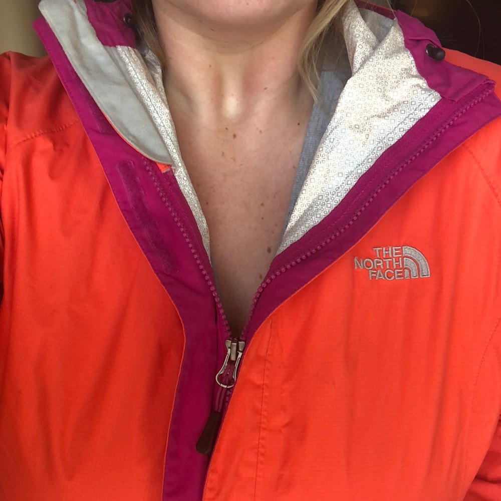 Two Toned North Face Rain Jacket